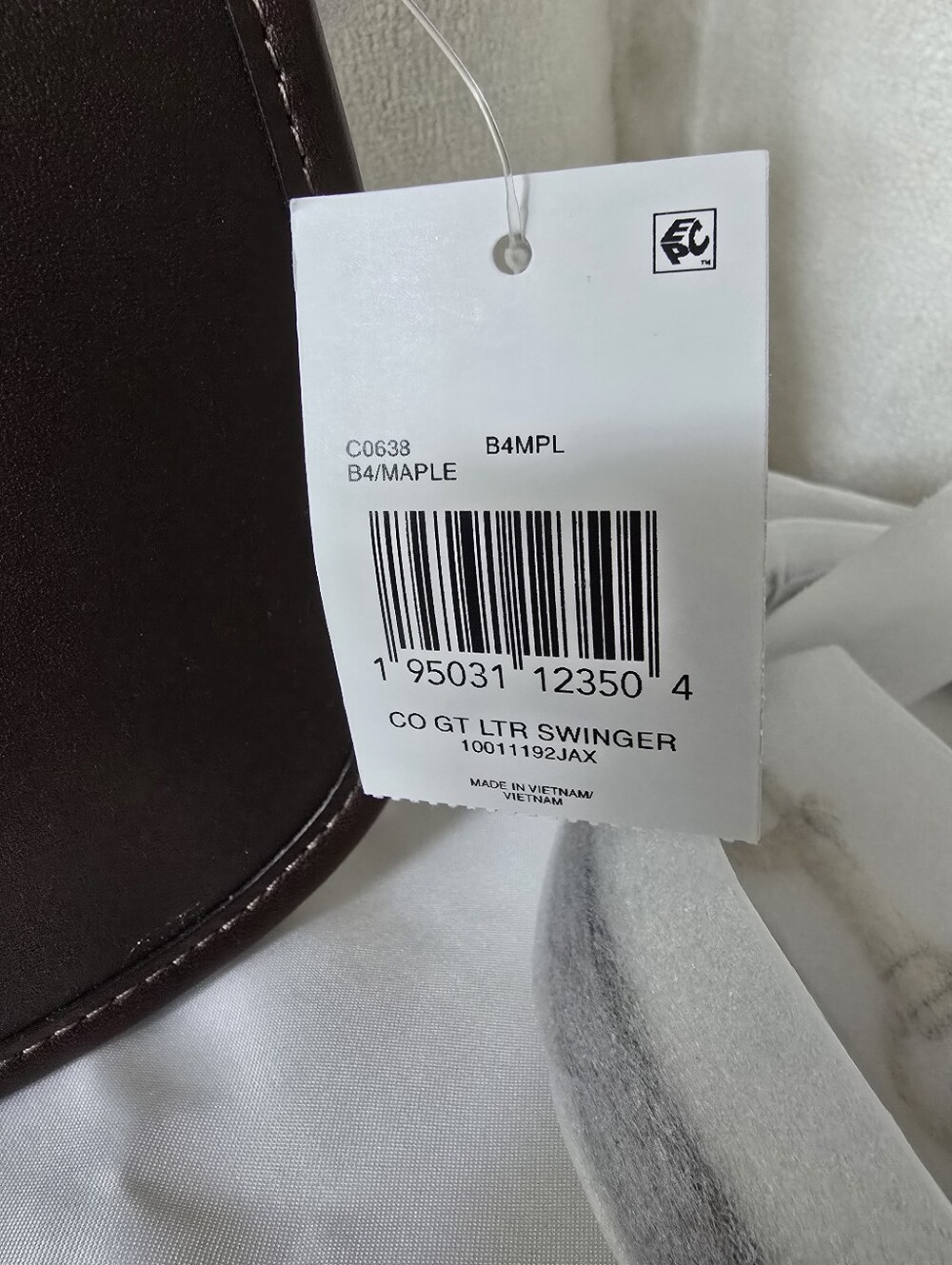 NWT Coach Swinger Small Shoulder Bag in Maple/Dark Brown with Gold Hardware - Picture 5 of 6